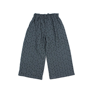 Брюки из хлопка с перфорацией и вышивкой Buho "Embroidery Nuit", ночное небо